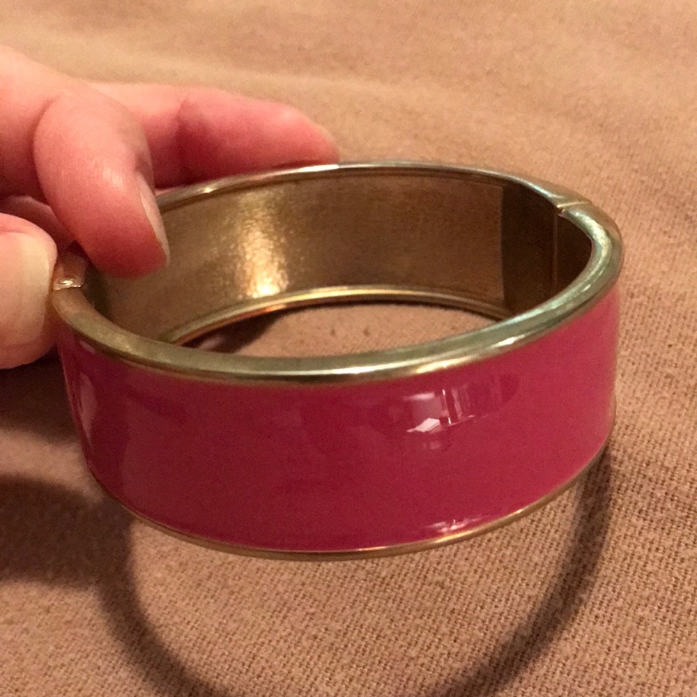 Pink & Gold colored hinge bracelet